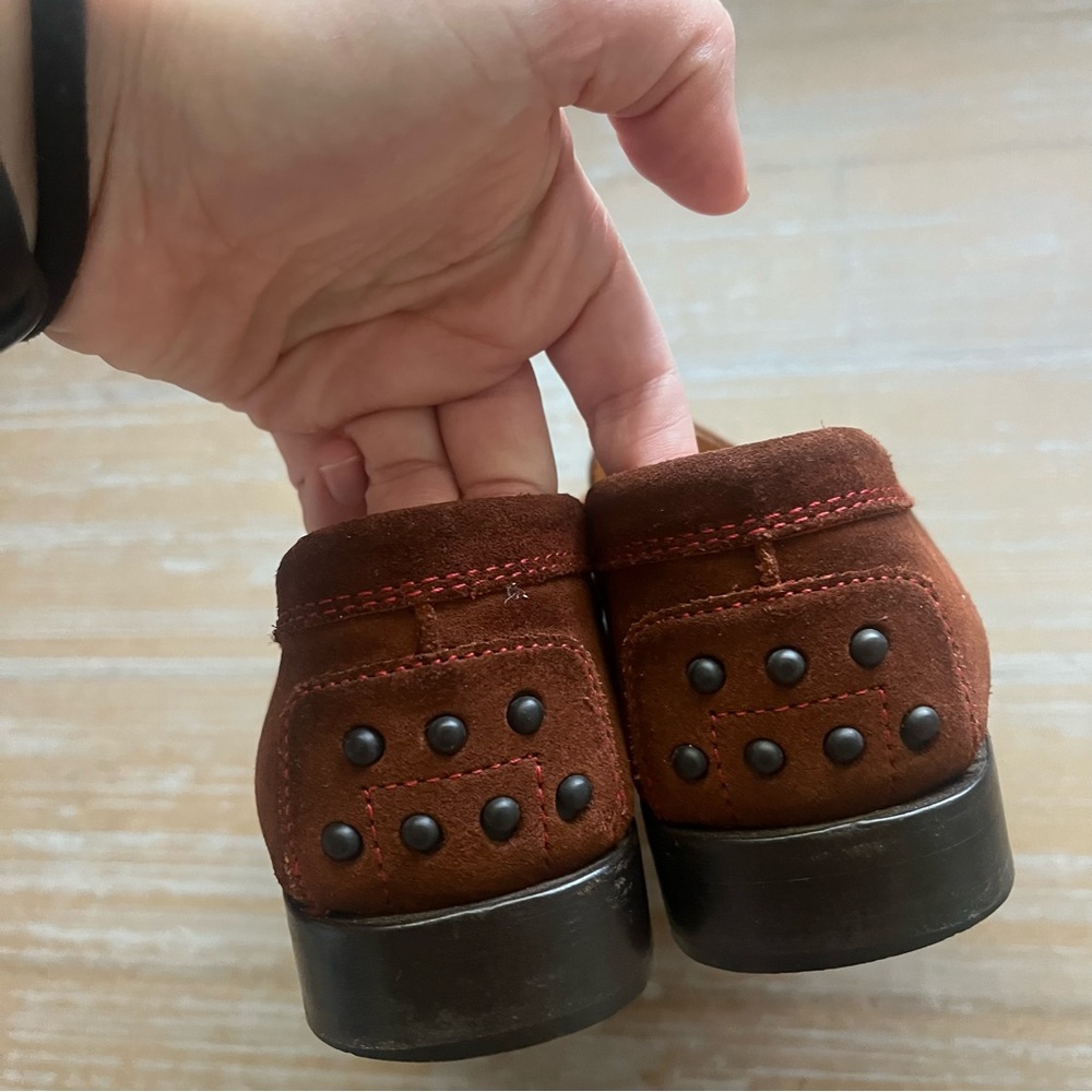 Tod's Brown Suede Penny Loafers - Picture 6 of 8